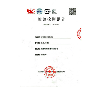多彩主漆（水包砂）检验检测报告